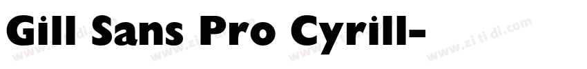 Gill Sans Pro Cyrill字体转换